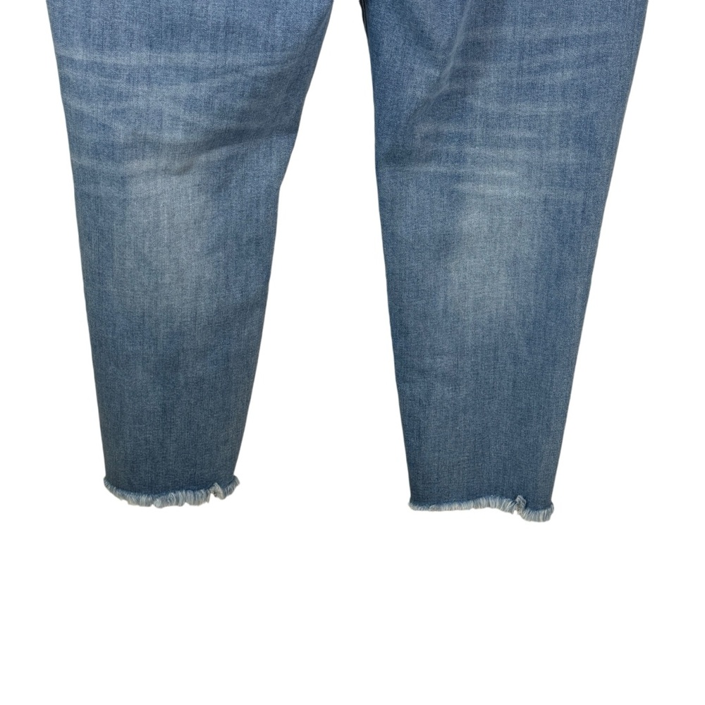Ceros Women's Size 20 High Rise Coin Pocket Fringed Hem Distressed Denim Jeans - Picture 8 of 12